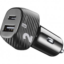 caricabatterie auto doppia usb 32watt qualcom nero 2 usb