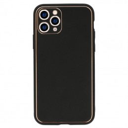 cover iphone 13 pro rivestita in pelle ecologica nera