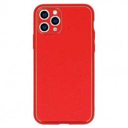 cover iphone 13 pro rivestita in pelle ecologica rossa