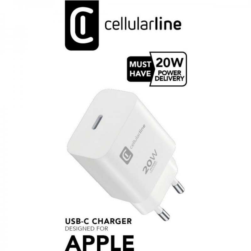 caricabatteria da rete usb-c 15 watt  bianco senza cavo cinfezione micropack