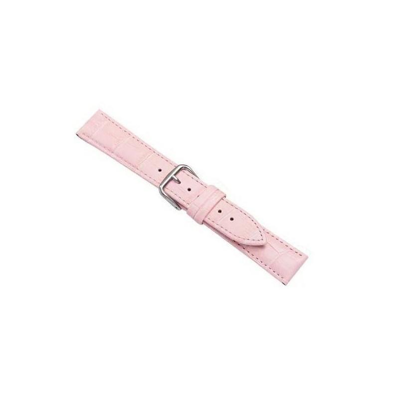 cinturino smartwatch universale 20mm effetto crocco pink