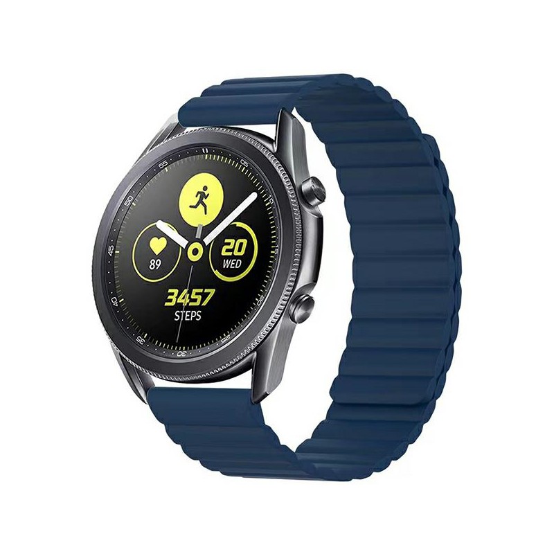 cinturino smartwatch universale 22mm blu magnetico