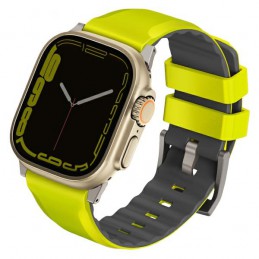 cinturino apple watch silicone airsoft 42-44-45-49 mm giallo