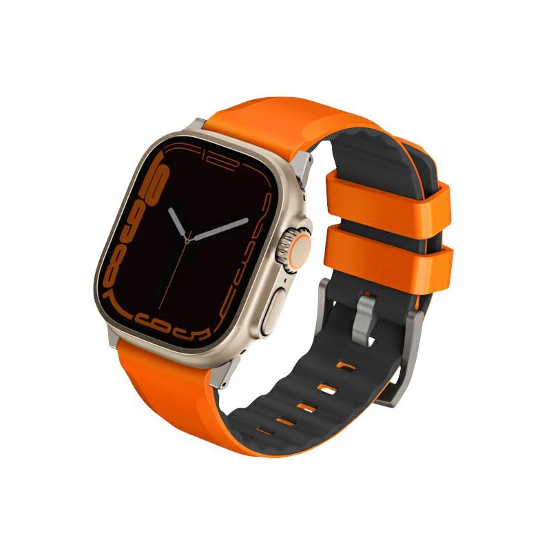 cinturino apple watch silicone airsoft 42-44-45-49 mm orange
