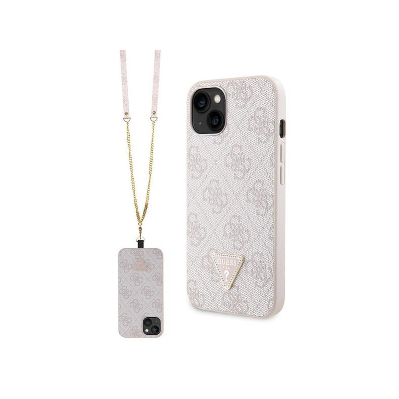 cover guess iphone 14 pro max pink con laccio da collo cover guess iphone 14 pro max pink con laccio da collo