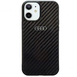 cover audi iphone 11 fibra di carbonio nera