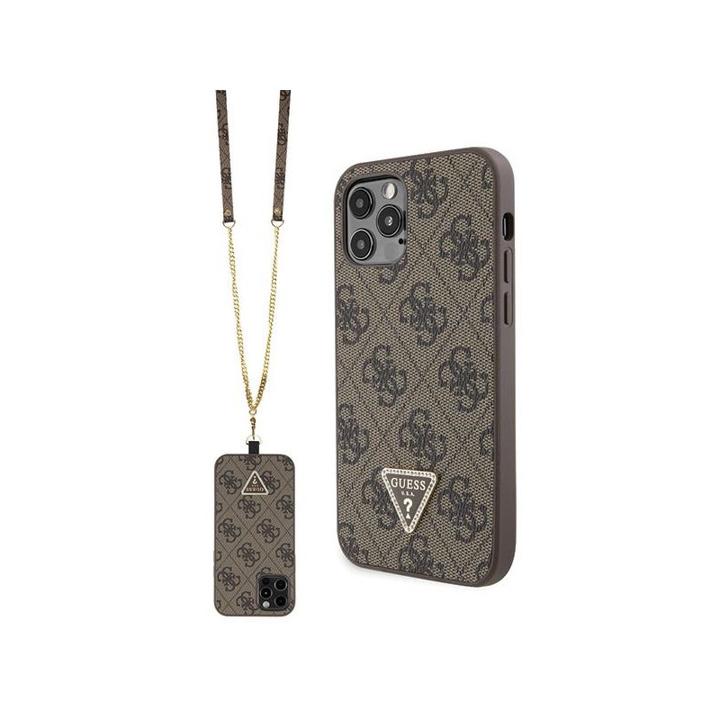 cover guess iphone 12 / 12 pro pink con laccio da collo cover guess iphone 12 / 12 pro pink con laccio da collo