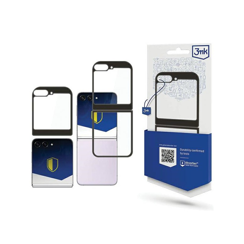 cover rigida samsung z flip 5  nero e trasparente