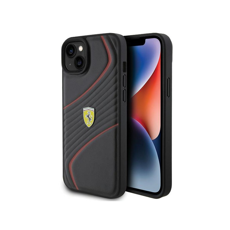 cover ferrari iphone 15 plus nera