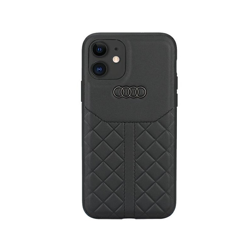 cover audi iphone 12 / 12 pro vera pelle nera cover audi iphone 12 / 12 pro vera pelle nera