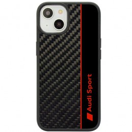 cover audi iphone 14 fibra di carbonio nera