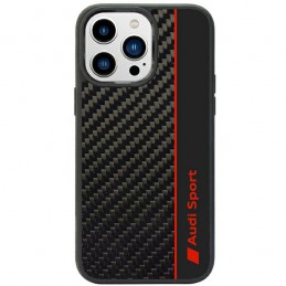 cover audi iphone 14 fibra di carbonio nera