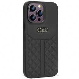 cover audi iphone 14 pro max vera pelle nera