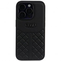 cover audi iphone 14 pro vera pelle nera