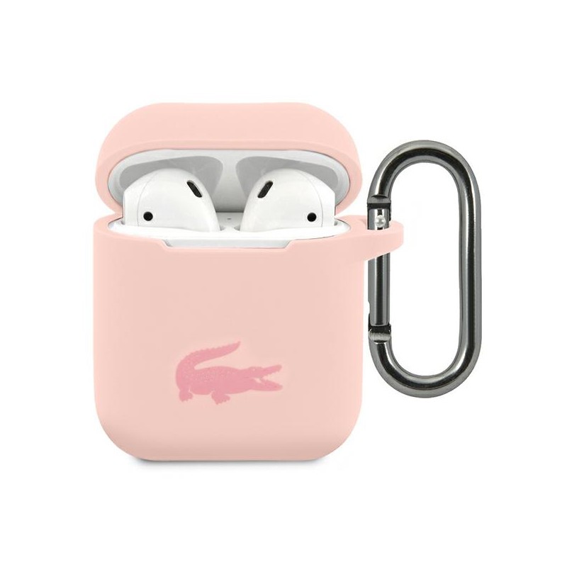 cover lacosteper airpods 1 / 2 silicone rosa