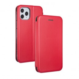 custodia a libro iphone 12 con porta carte di credito chiusura magnetica red