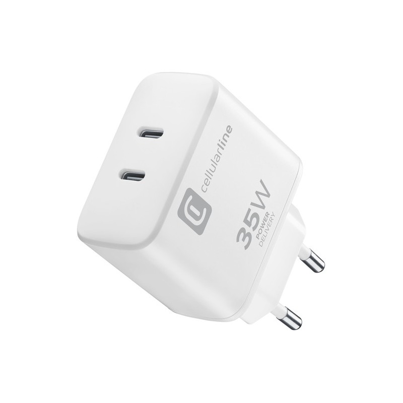 caricabatteria rete 35 watt con doppia usb-c