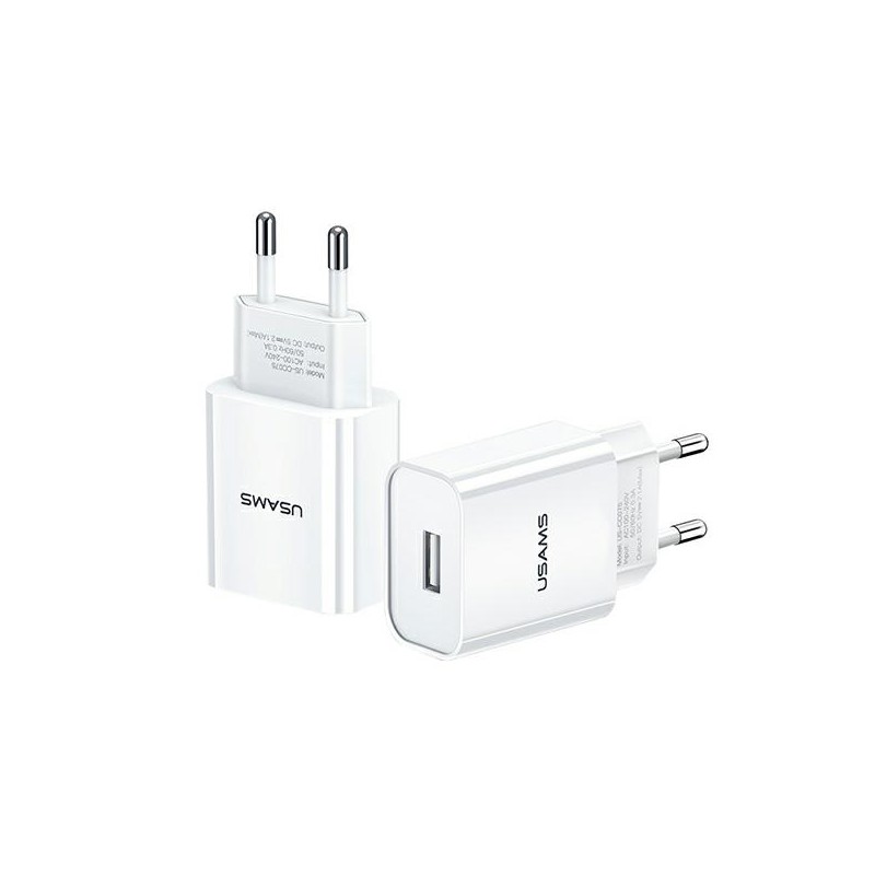 caricabatterie 18 watt usb usams bianco caricabatterie 18 watt usb usams bianco