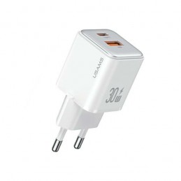 caricabatterie 30W  usb + usb-c usams bianco