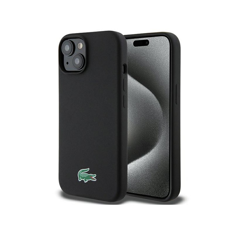 cover lacoste iphone 15 plus nera magsafe compatibile