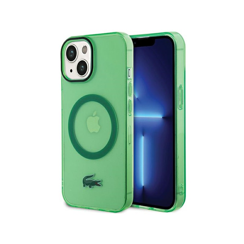 cover lacoste iphone 15 verde magsafe compatibile