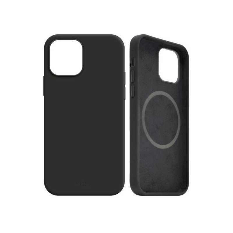 cover  silicone iphone 14 plus nera compatibile magsafe