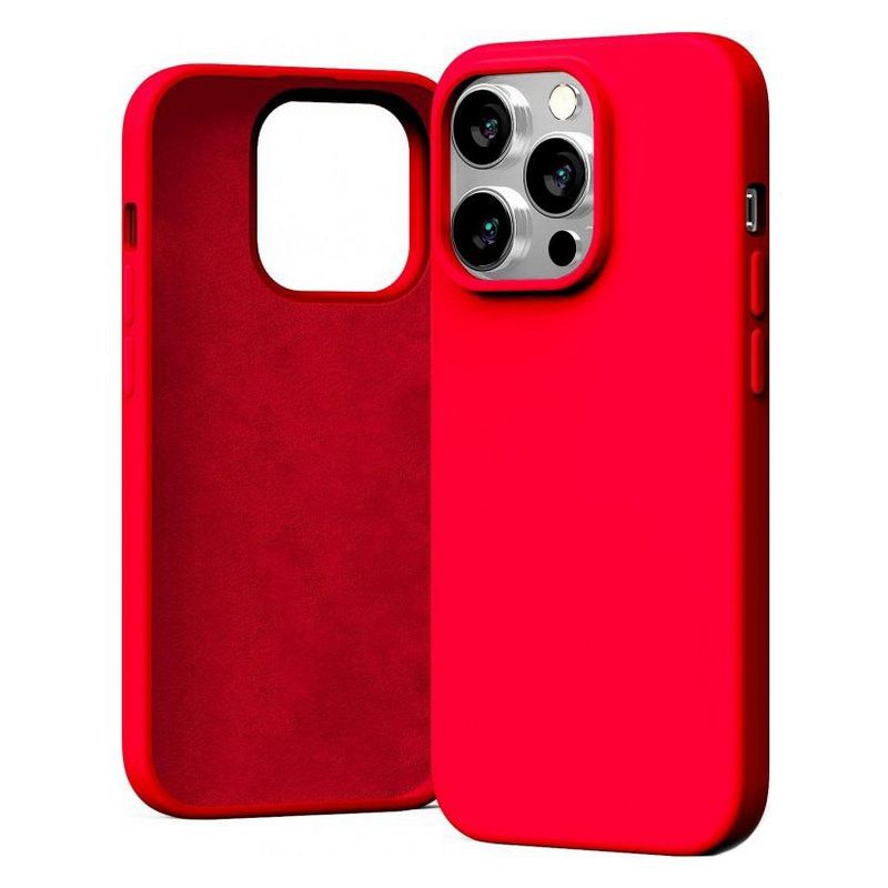 cover  silicone iphone 14 pro rossa