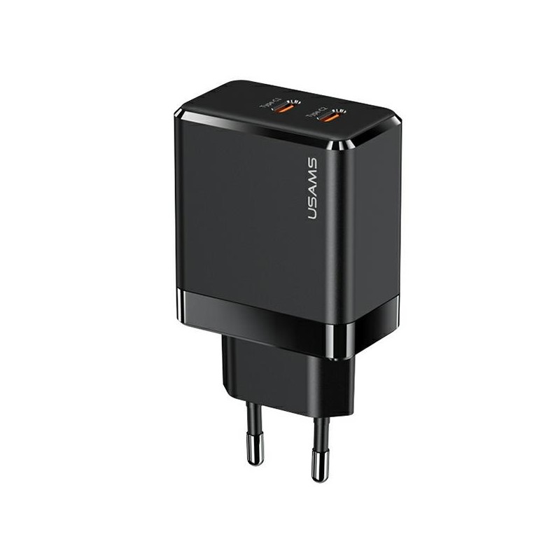 caricabatterie 40W usb-c+ usb-c usams nero caricabatterie 40W usb-c+ usb-c usams nero