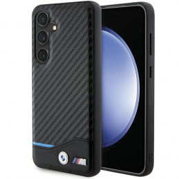 cover bmw galaxy s24 pelle e carbonio nera