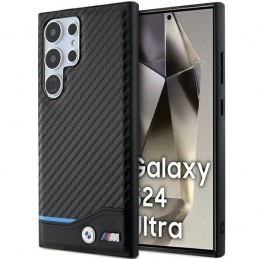 cover bmw galaxy s24 ultra pelle e carbonio nera