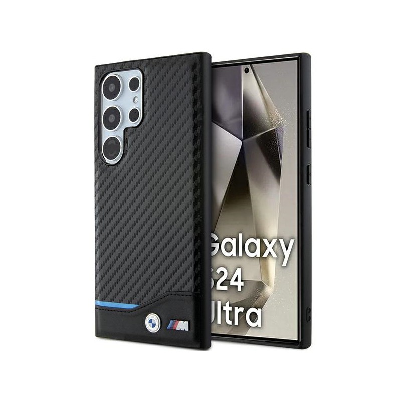 cover bmw galaxy s24 ultra pelle e carbonio nera cover bmw galaxy s24 ultra pelle e carbonio nera