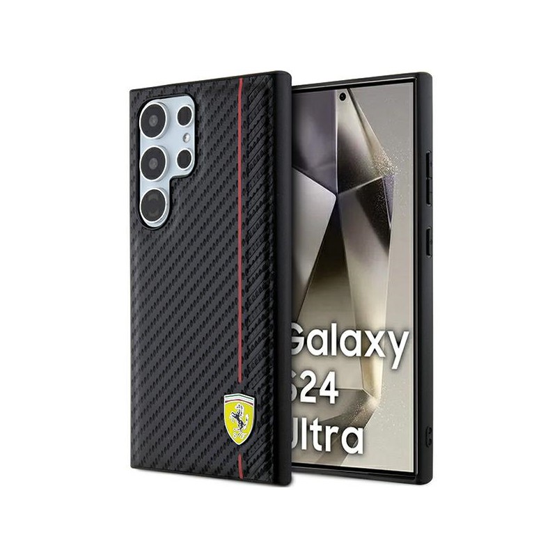 cover ferrari samsung s24 ultra carbonio nera