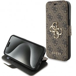 custodia a libro guess iphone 15 pro brown