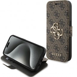 custodia a libro guess iphone 15 pro brown