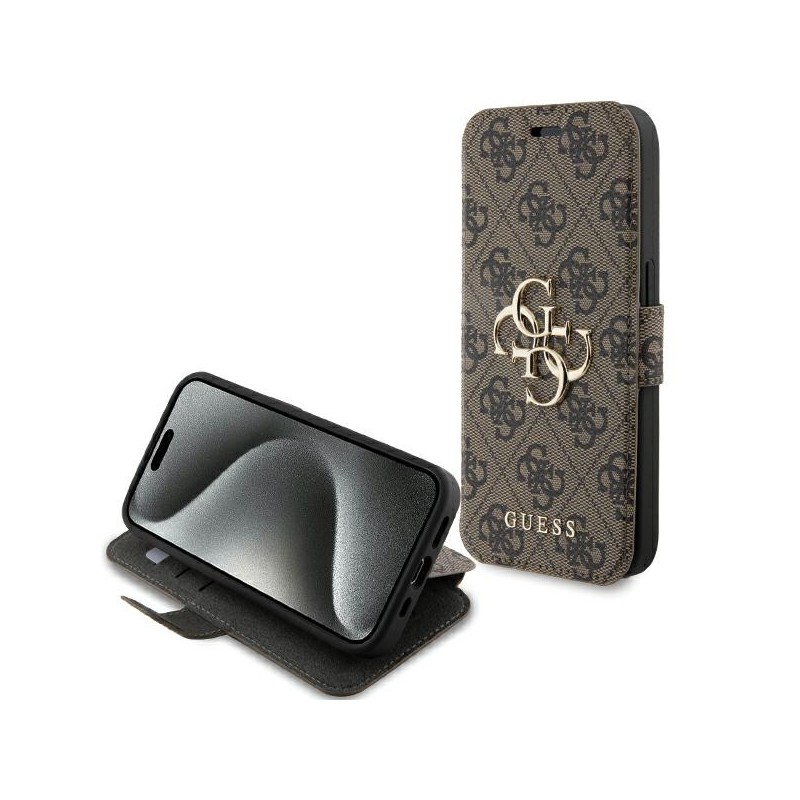 custodia a libro guess iphone 15 pro brown custodia a libro guess iphone 15 pro brown