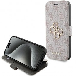 custodia a libro guess iphone 15 pro pink