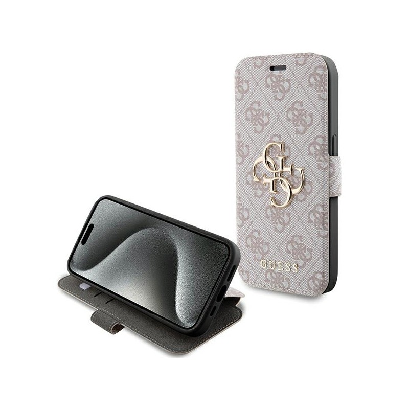 custodia a libro guess iphone 15 pro pink