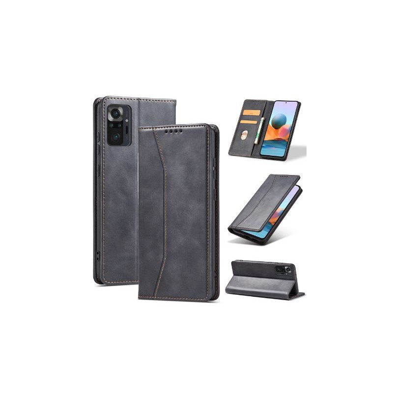 custodia a libro honor 90 con porta carte di credito chiusura magnetica nera