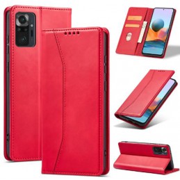 custodia a libro honor 90 con porta carte di credito chiusura magnetica rossa