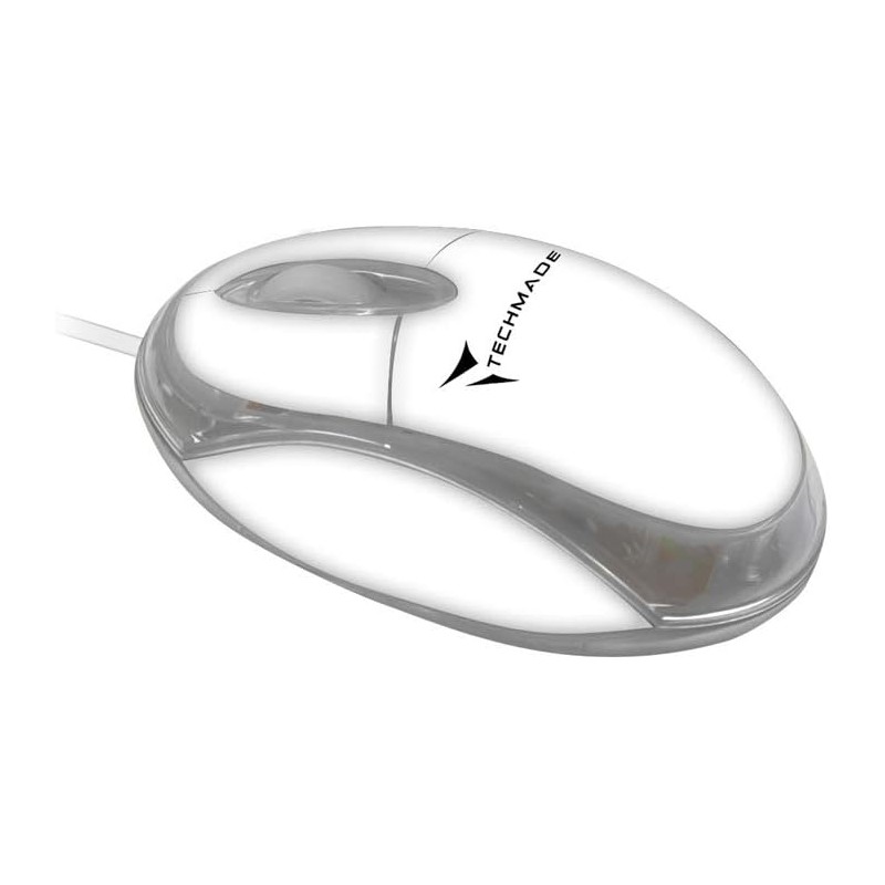 mouse ottico a filo 800 dpi techmade bianco