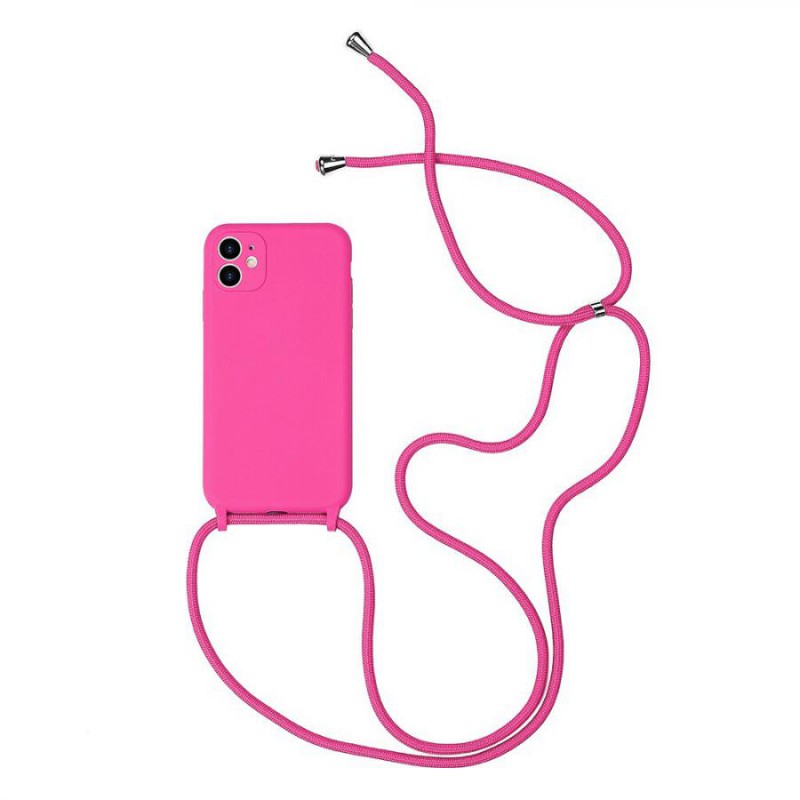 cover silicone iphone 11 pro rosa con laccio da collo cover silicone iphone 11 pro rosa con laccio da collo