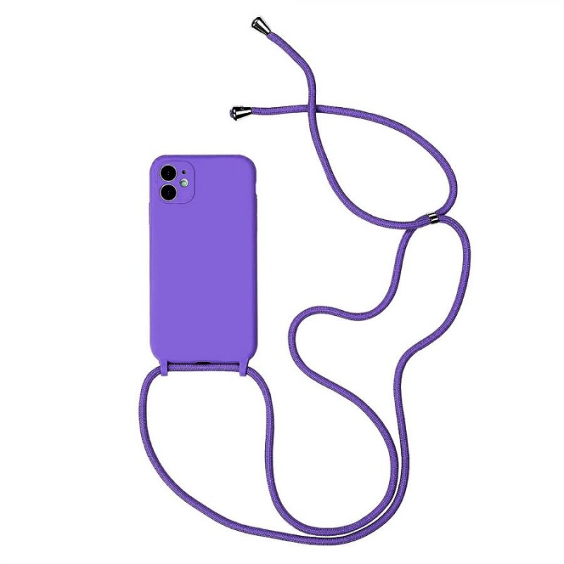 cover silicone iphone 11 pro viola con laccio da collo cover silicone iphone 11 pro viola con laccio da collo