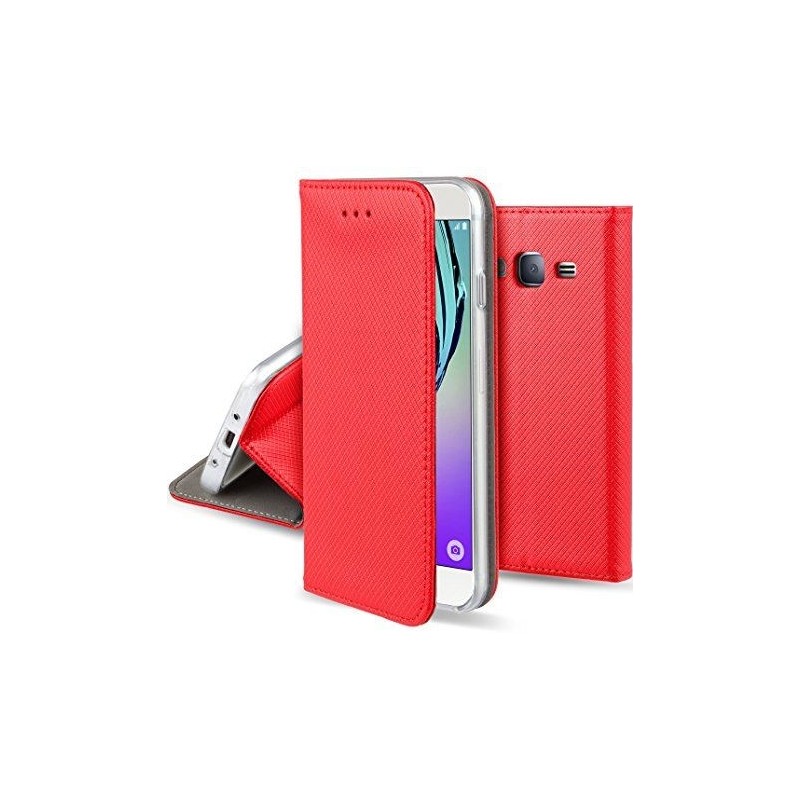 custodia book magnetica per motorola g52 rossa
