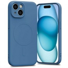 cover  silicone iphone 15 plus blucompatibile magsafe