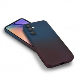 cover in silicone per xiaomi redmi note 11S blu / rossa sfumata