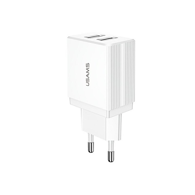 caricabatterie 2,1A doppia usb usams bianco caricabatterie 2,1A doppia usb usams bianco