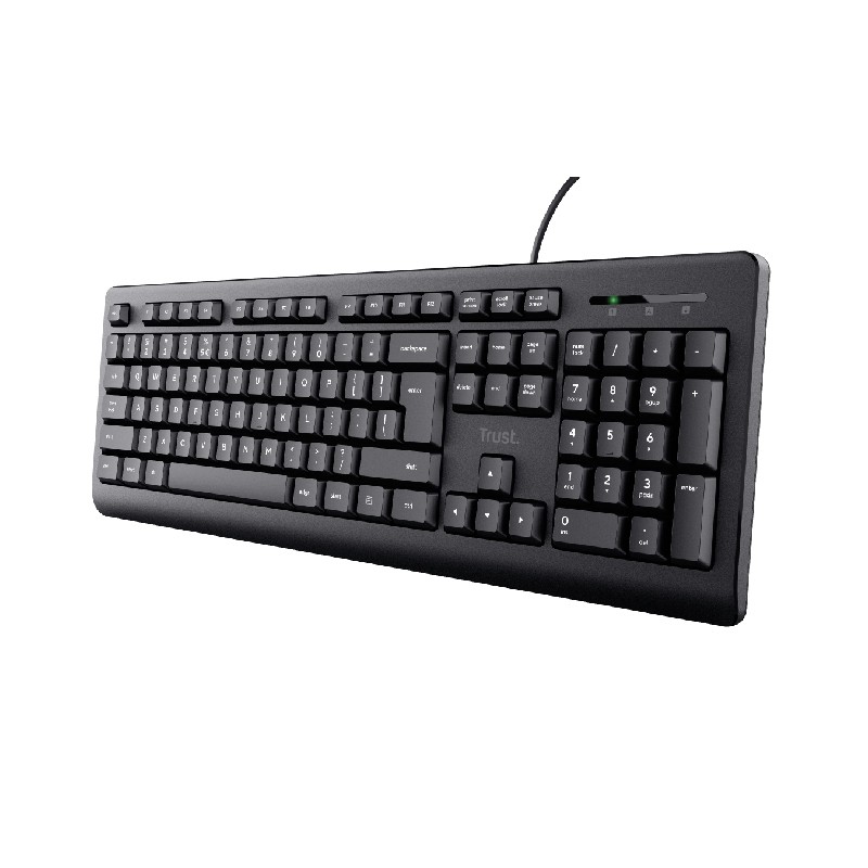 tastiera a filo plug and play trust usb