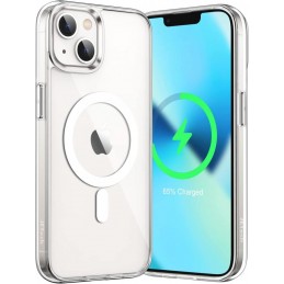 cover iphone 13 bicomponente  trasparente  compatibile magsafe