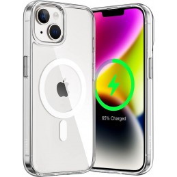 cover iphone 14  bicomponente trasparente  compatibile magsafe