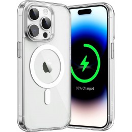 cover iphone 14 pro bicomponente  trasparente  compatibile magsafe